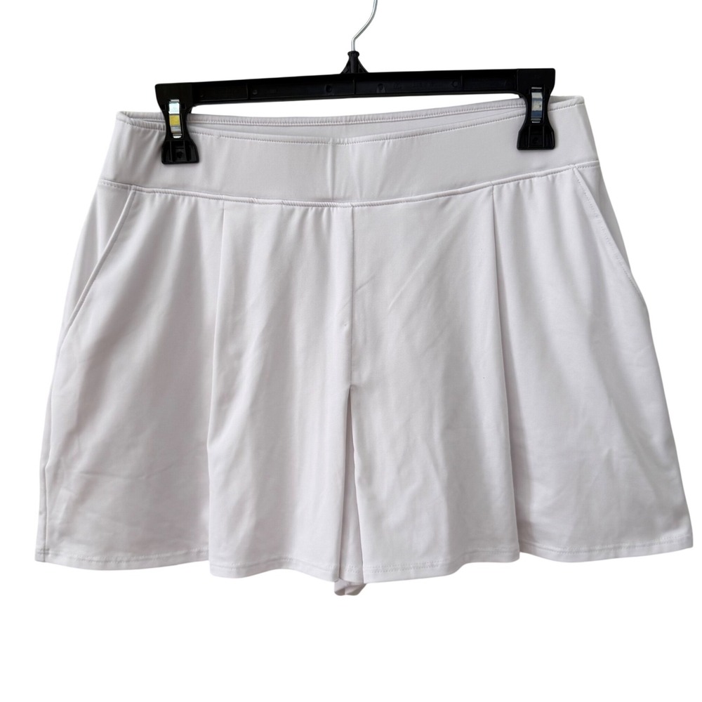 Renwick Athletic Skort Size Small White Pleated Tennis Golf Skirt with Pockets